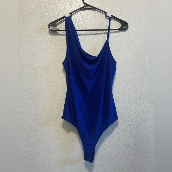 Royal Blue one shoulder body suit - Picture 1 of 4